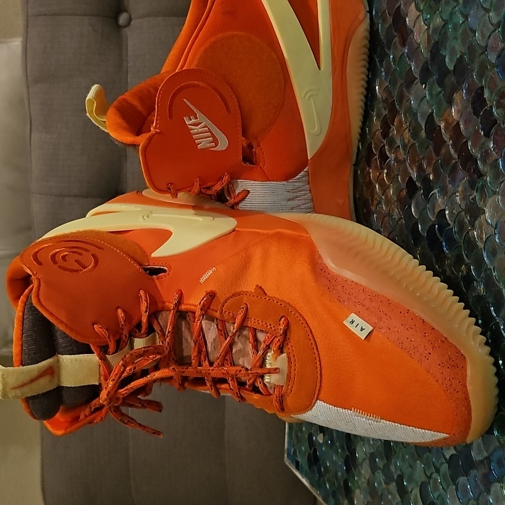 Sold Nike Vibrant Orange and Cream Sneakers